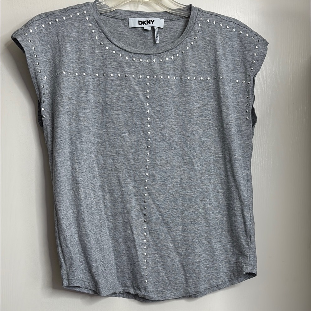 DKNY Gray Studded Women's Top